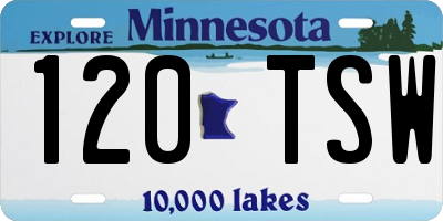 MN license plate 120TSW