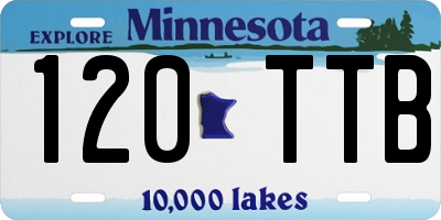 MN license plate 120TTB