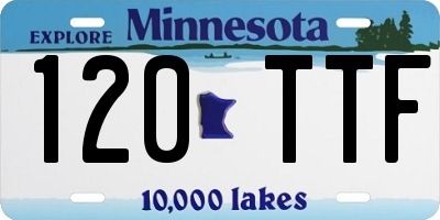 MN license plate 120TTF