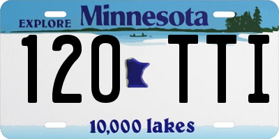 MN license plate 120TTI