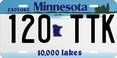 MN license plate 120TTK