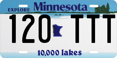 MN license plate 120TTT