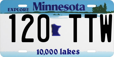 MN license plate 120TTW
