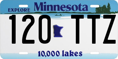 MN license plate 120TTZ