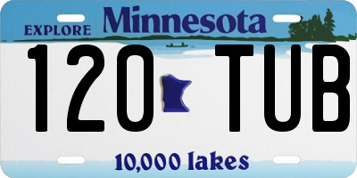 MN license plate 120TUB
