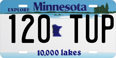 MN license plate 120TUP