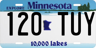 MN license plate 120TUY