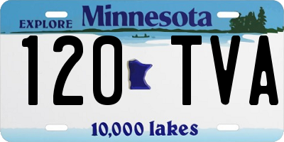 MN license plate 120TVA
