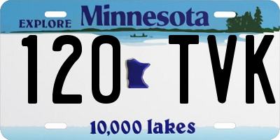 MN license plate 120TVK