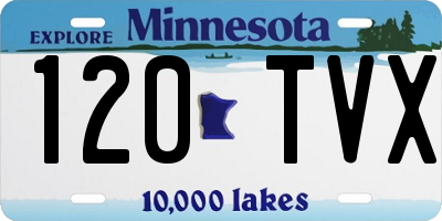 MN license plate 120TVX