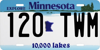 MN license plate 120TWM