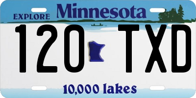 MN license plate 120TXD