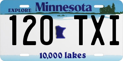 MN license plate 120TXI