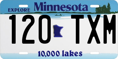 MN license plate 120TXM