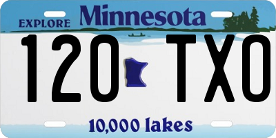 MN license plate 120TXO