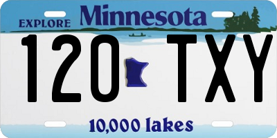 MN license plate 120TXY