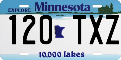 MN license plate 120TXZ