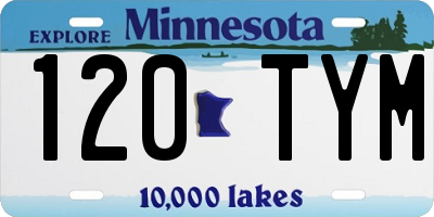 MN license plate 120TYM