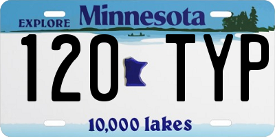 MN license plate 120TYP