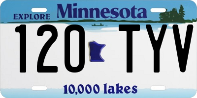 MN license plate 120TYV