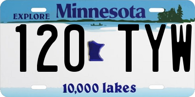 MN license plate 120TYW