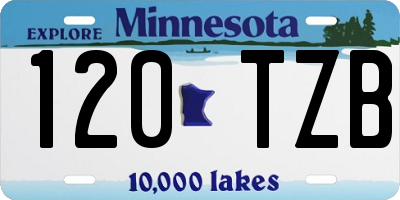 MN license plate 120TZB