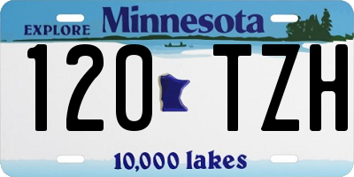 MN license plate 120TZH