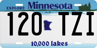 MN license plate 120TZI