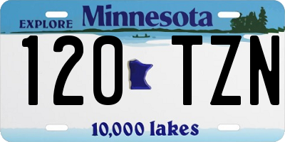 MN license plate 120TZN