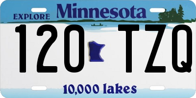 MN license plate 120TZQ