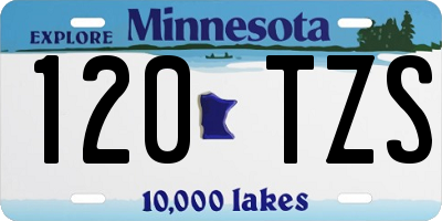 MN license plate 120TZS