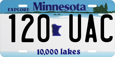 MN license plate 120UAC