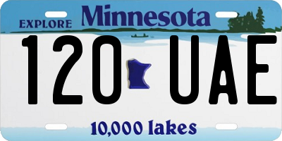 MN license plate 120UAE