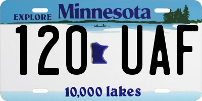MN license plate 120UAF