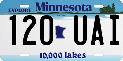 MN license plate 120UAI