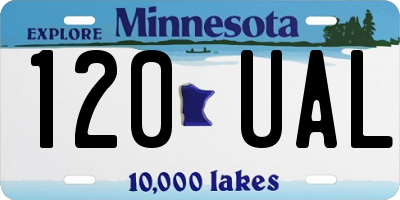 MN license plate 120UAL