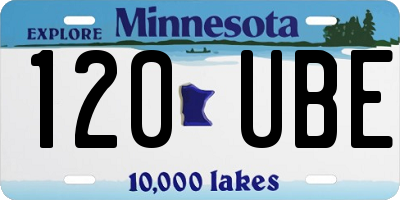 MN license plate 120UBE