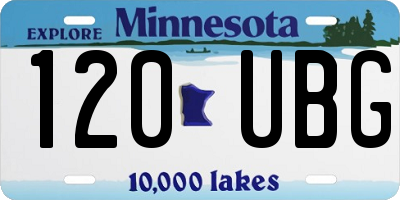 MN license plate 120UBG