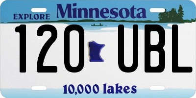 MN license plate 120UBL