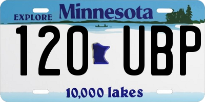 MN license plate 120UBP