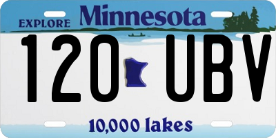 MN license plate 120UBV