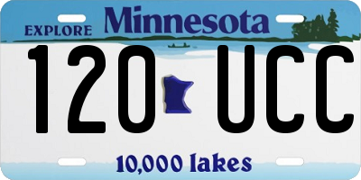 MN license plate 120UCC