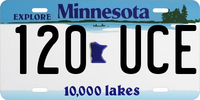 MN license plate 120UCE
