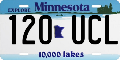 MN license plate 120UCL