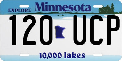 MN license plate 120UCP