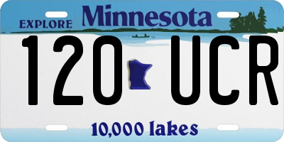 MN license plate 120UCR