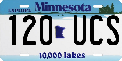 MN license plate 120UCS