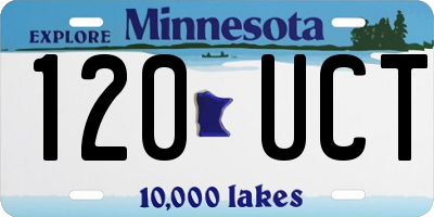 MN license plate 120UCT