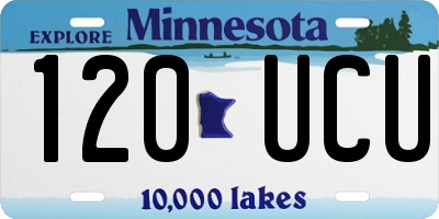 MN license plate 120UCU