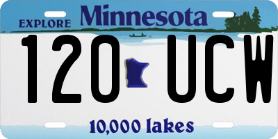 MN license plate 120UCW